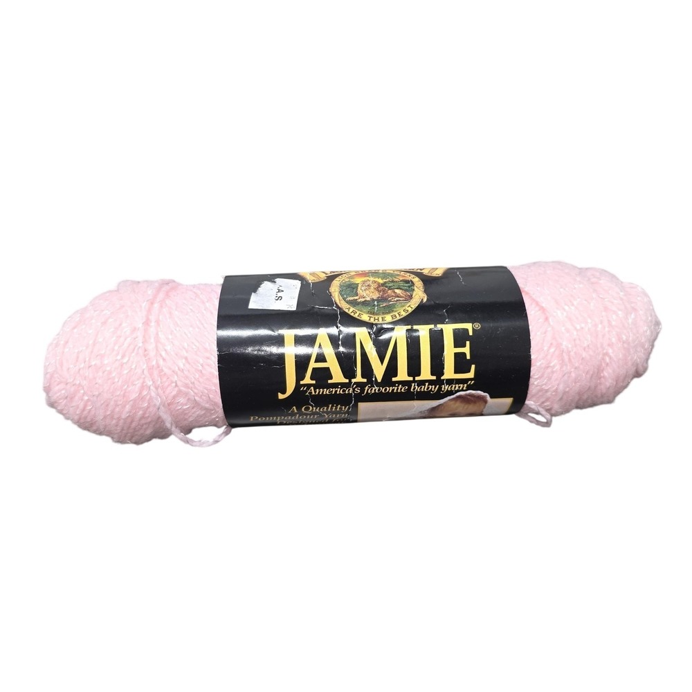 Jamie Pompadour Baby Yarn 1 Skein 1.75oz 196yd Pink 201 Lot 080 USA Knit Crochet